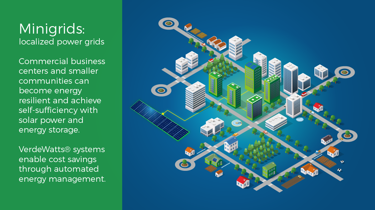 Minigrids can help smaller communities and commercial business centers better manage energy and achieve energy resilience.