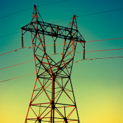 Electrical transmission tower and power lines